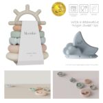 Moonkie Stacks of Circles Soft Teething Toy | Educational Learning Baby Toy | Stacking Ring Toys for Babies Boy and Girl | 7 Piece Teethers Set - Image 2