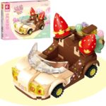 Building Block ToySet for Kids，Kids Food Truck，Games That Promote Imagination，Collection Toys or Birthday Gifts for Boys and Girls Aged 6 and Above(Strawberry Donuts)