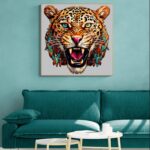 Wooden Jigsaw Puzzle For , Puzzle Wooden Jigsaw, S Wooden Jigsaw Puzzles Agile Leopard Animal Wooden Puzzle A57.6 7.8In 90Pcs - Image 5