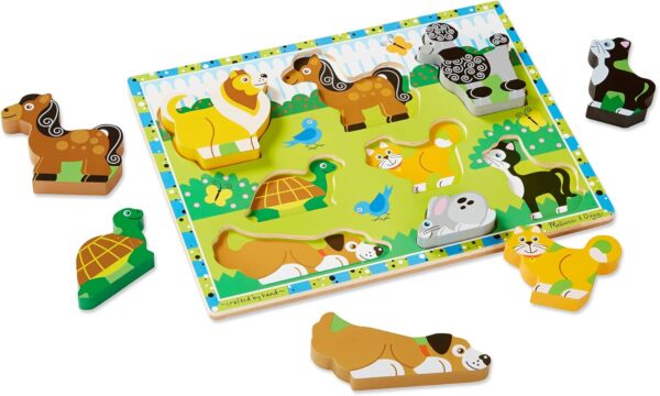 Melissa Doug Pets Wooden Chunky Puzzle 8 Pcs - Image 8