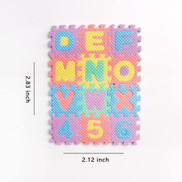180 Pcs Colorful Mini Foam Mat Interlocking Alphabet And Numbers Mats Novelty Mini Alphabet Letters Numbers Puzzles Blocks Mini - Image 4
