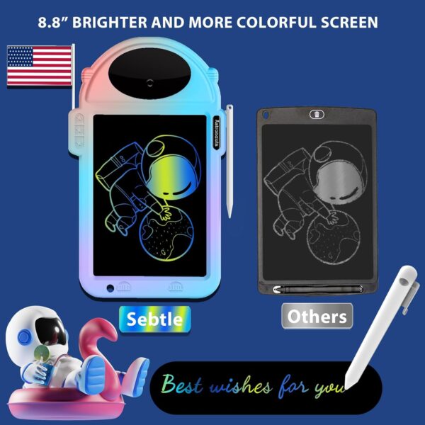 Lcd Writing Tablet For Kids, 8.8 Inch Erasable Toddler Doodle Board, Electronic Writing Tablet Toys Educational Learning - Image 3