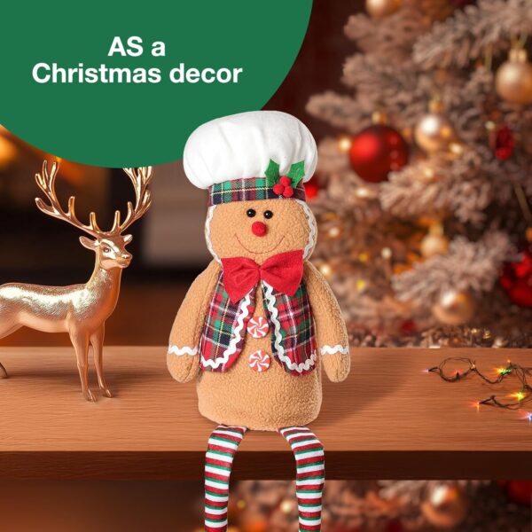 Gingerbread Man Christmas Decorations, Christmas Tree Topper Gingerbread Man, Funny and Unique Christmas Tree Decorations - Image 5