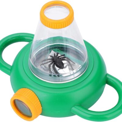 Bug Magnifier Bug Viewer,Portable Two Way Bug Viewer,ABS Plastic Observation Box,4X Magnification Observe Bug Specimens for Children Education 19 x13 cm