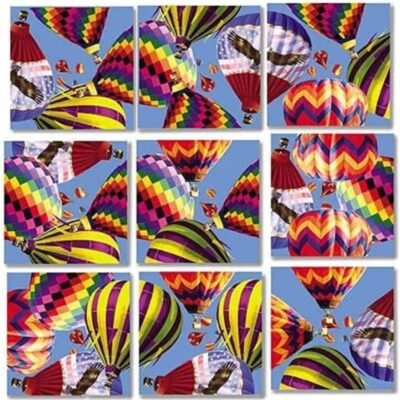 Uniqus B. Dazzle Hot Air Balloons 9 Piece Scramble Square Puzzle A Captivating Challenge For Puzzle Enthusiasts