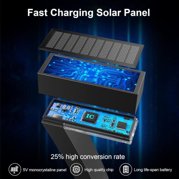 Wdtpro Solar Outdoor Lights Pathway, 6 Pack Bright Outdoor Solar Lights Waterproof, 12 Hrs Solar Garden Lights Decorative, Auto O - Image 5