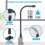 ZealSound Gooseneck Stand Arm,13 inch Multifunction DIY Universal Metal Hose,Heavy Duty Flexible Arm Gooseneck Tube Extension for microphone,mic floor stand,phone holder,Makeup mirror,58 Thread - Image 4