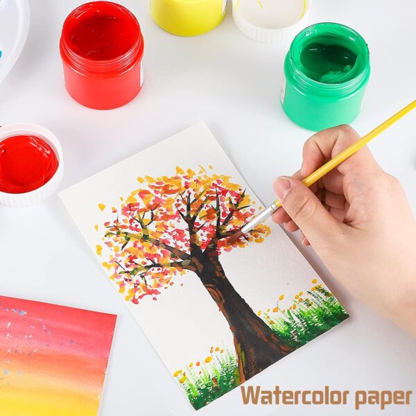 120 Sheets Watercolor Paper Bulk, 140 Lb300 Gsm Cold Press Paper White Water Color Paper For Kids Child Students S Artists Drawin - Image 4