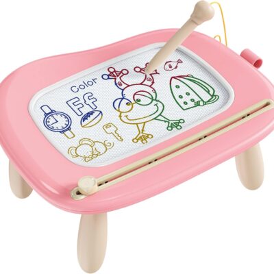 Bravokids Toddler Toys , Sturdy Magnetic Drawing Board, Colorful Doodle Sketch Pad Educational Learning Sensory Toy Birthday