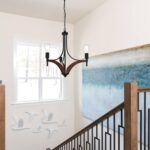 Wooden Chandelier 3-Light Vintage Chandelier Industrial Retro Rustic Black Pendant Light Fixtures For Dining Room Kitchen Island Living Room Bar - Image 5