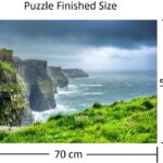 1000 Piece Large Jigsaw Puzzle Cliffs Of Moher, Ireland 1000 Piece Puzzles For S And Teens Landscape Series 19.69 27.55 Inches - Image 2