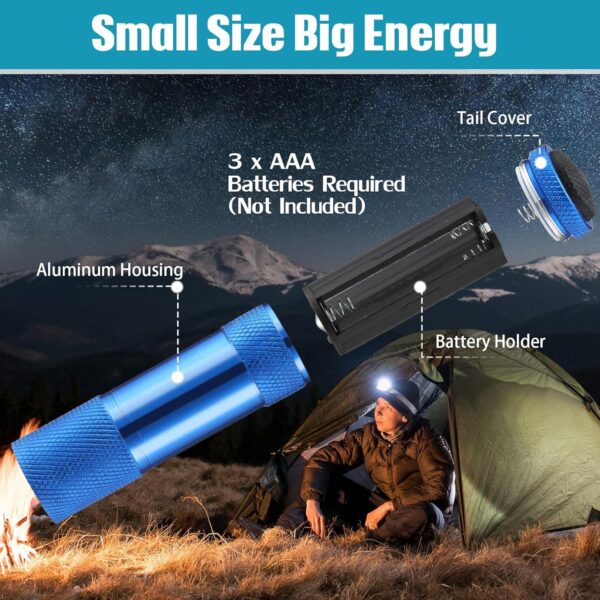 VIHOSE 48 Pcs Mini Flashlights Bulk Bright Aluminum Handheld Flash Light with Lanyard Small LED Flashlights for Kids Night Reading Emergency Hurricane Camping Hiking Party Favors(Bright Color) - Image 3