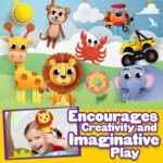 Creative Kids Preschool Crafts for Kids Create 12 Pop Stick Art Figures with 400+ Stickers Punch Outs Toddler Art Set, Fine Motor - Image 5