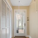 White Chandelier Plug In Chandelier Lighting Wood Beaded Chandelier 3 Lights Small Chandelier Boho Light Fixtures Ceiling For Bedroom Farmhouse Chandelier With 20Ft Plug-In Cord - Image 6