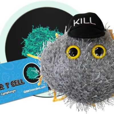 GIANTmicrobes Killer T-Cell Plush - Learn About Blood, Health and The Immune System, Memorable Gift for Friends, Family, Students, Doctors, Teachers and Scientists