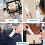 Uniqus Portable Small Pocket Fan,Handheld Fan,Foldable Fan, Mini Fan With Usb RechargeablePower Bank,Quiet Personal Fan Speed - Image 2