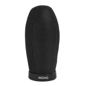 Movo WST140 Professional Premium Quality Ballistic Nylon Windscreen with Acoustic Foam Technology for  Microphones up to 12cm Long Black