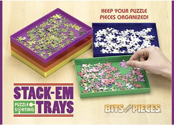 Bits And Pieces Stackem Sorting Trays Puzzle Piece Organizer Stackable Sorting Trays Jigsaw Puzzle Accessories