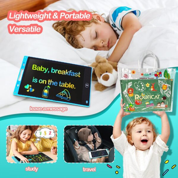 10 Inch Lcd Writing Tablet 2 Pack Reusable Digital Drawing Pad Colorful Doodle Board Electronic Educational Learning Children'S - Image 7