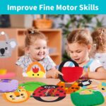 Sewing Crafts for Kids Ages 3+ Making 6 Farm Animal Bags Felt Toddler Lacing Toys as Preschool Kindergarten Party Activities Arts - Image 5