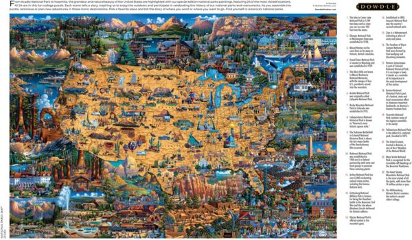 Buffalo Games Dowdle National Parks Map 2000 Piece Jigsaw Puzzle For S Challenging Puzzle Perfect For Game Nights Finished Size 3 - Image 5