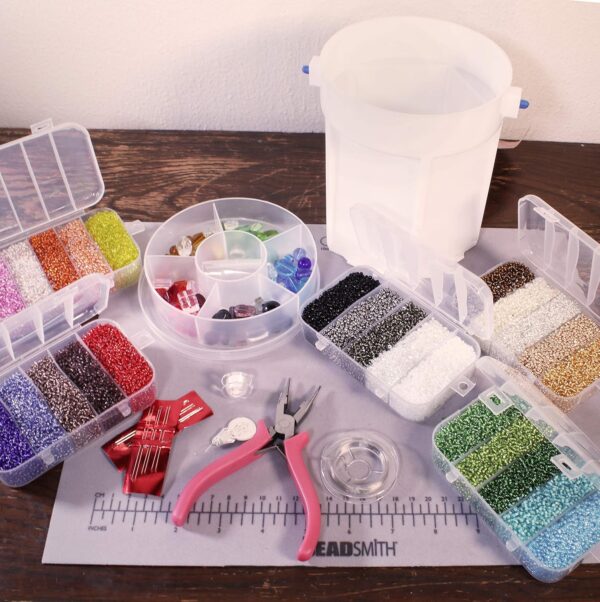 The Beadsmith Bead Caddy Portable Bead Set Wjewelry Making Supplies. Includes 1000+ Gm Of Seed Beads Plus Accessories Storage, Make Necklace, Earrings, Bracelets, Bangle Bracelet, Waist Jewelry - Image 6