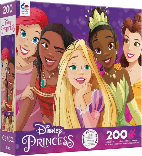 Ceaco Disney Friends Princess Party Oversized 200 Piece Jigsaw Puzzle - Image 3