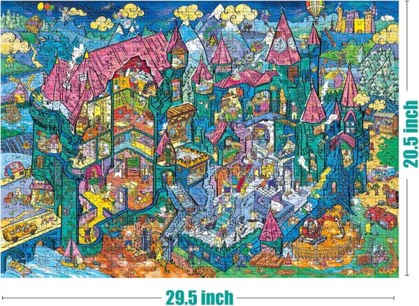 Antelope 1000 Piece Puzzle For S, Cat Castle Jigsaw Puzzles 1000 Pieces, High Resolution, Matte Finish, Smooth Edging, No Dust - Image 3