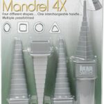The Beadsmith Mandrel 4X, Wire Wrapping Set, 4 Different Shapes, Oval, Square, Round And Triangle, Plus Interchangeable Handle, Metal Jewelry Forming And Shaping Tool