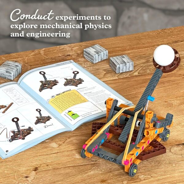 Thames & Kosmos Catapult Engineering STEM Maker Kit, Build 6 Models of Unique Medieval Machines, Explore Mechanical Physics, Includes Safe Foam Balls & Soft-Tipped Projectiles, Suitable for Ages 8+ - Image 4
