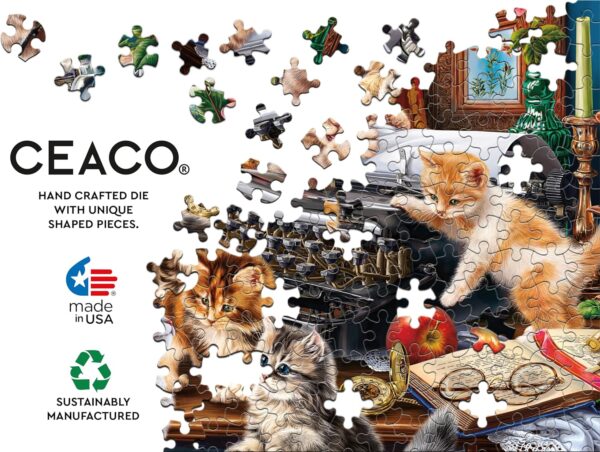 Ceaco Paws Gone Wild The Writer'S Cats 550 Piece Jigsaw Puzzle - Image 5