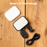 Rgb Video Light, Rechargeable Led OnCamera Light With Soft Box, Adjustable Hue Brightness, 2000Mah, 4 Cold Shoe Slots, 1/4 Screw - Image 7
