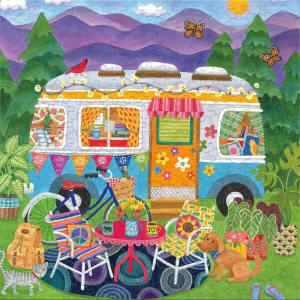 Ceaco Happy Camper Mountain Camper Oversized 300 Piece Jigsaw Puzzle, 19 X 19 - Image 6
