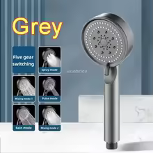 Bathroom Sink Faucet Head of A Shower High Pressure 5 Modes Adjustable with Hose Water Saving One-Key Stop Bathroom Accessories